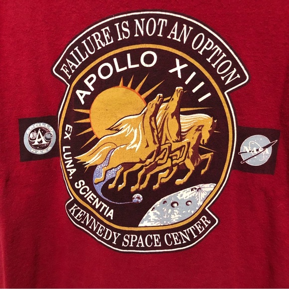 Apollo 13 Failure is Not an Option NASA Kennedy Space Center T-Shirt - Picture 2 of 4